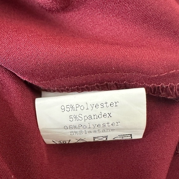 Grace Karin Long Balloon Sleeve Midi Length Dress Size‎ 2XL Burgundy - Picture 4 of 4